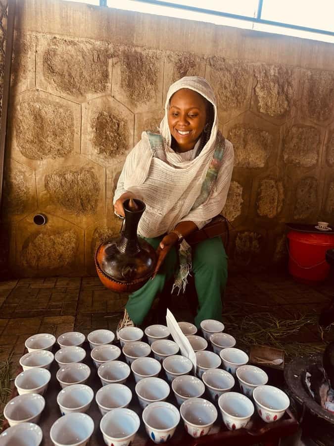 Ethiopia coffee cupping class/Ethiopian food injera making - Why injera matters at the table